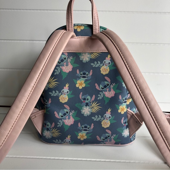 Disney Loungefly Mini Backpack- Stitch and Scrump w/ matching wallet - Picture 7 of 15